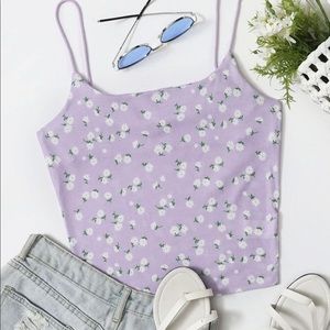 SHEIN ditsy floral print cami top